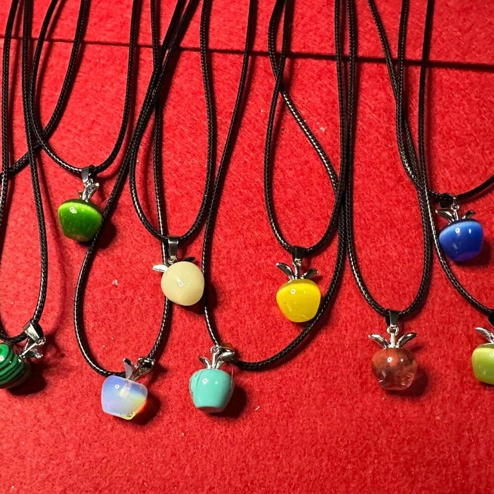 Crystal Apple Necklaces